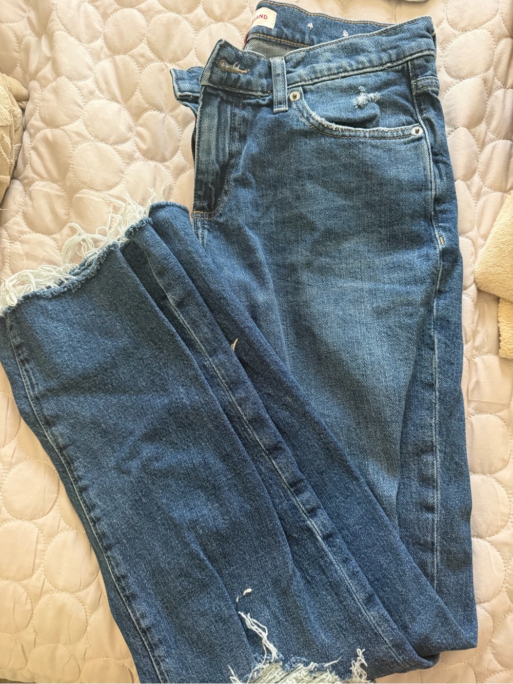 Lucky Brand Women's Blue Distressed High-Waist Jeans
